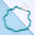 thumbnail image 3 of ZHAOCHENG Gargantilla de cuentas turquesas estilo bohemio, collar corto irregular de turquesa, collar de cuentas de piedras preciosas azules, collar de piedra natural, joyería de cadena para mujeres y, 3 of 5