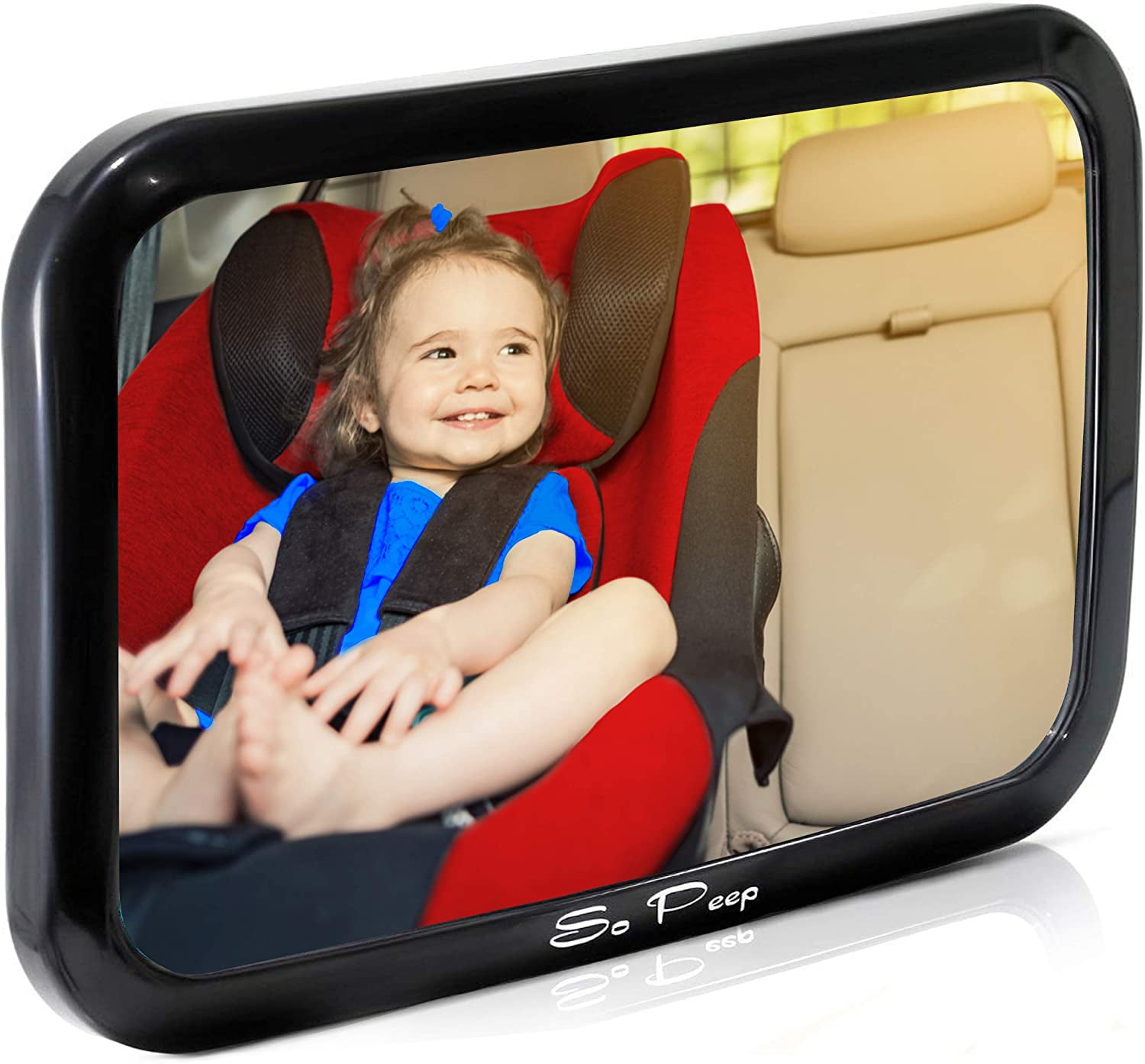 Large Wide Baby Child Car Safety Back Seat Mirror Rear View Easily Adjustable 