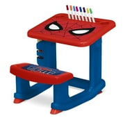 Spider-Man Draw and Play Desk by Delta Children – Includes 10 Markers and Coloring Book, Blue