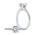 thumbnail image 2 of AFFY 0.24 Carat (Cttw) White Natural Diamond Semi Mount Classic Halo Engagement Ring In 14k Solid White Gold (I-J Color, I2-I3 Clarity) Ring Size-9, 2 of 3