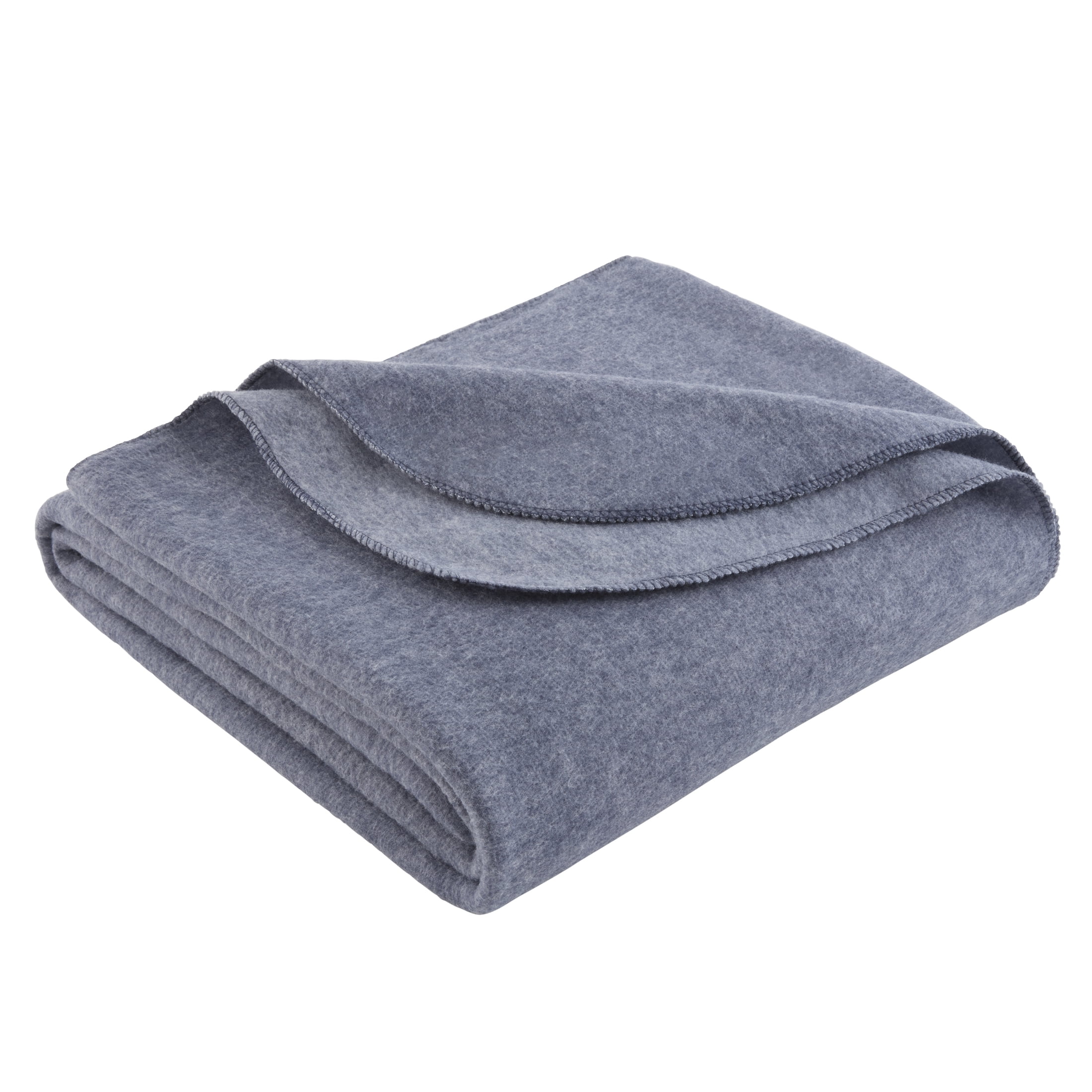 (2 pack) Mainstays Super Soft Fleece Blanket, Blue, Full/Queen