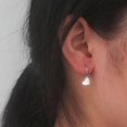 thumbnail image 5 of Pendientes colgantes de plata de ley 925 para mujer con forma de corazón, candado redondo y estrella, 21, 5 of 5