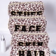 thumbnail image 3 of Bolsa de lavado con estampado de leopardo, bolsa de cosméticos de algodón, bolsa de almacenamiento acolchada con flores de gran capacidad, bolsa de viaje portátil de gran apariencia, 3 of 6