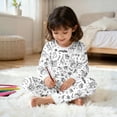 thumbnail image 3 of Cozy Themed Girls Pajama Long Sleeve Top And Pants Cute Holiday Print Sleepwear For Children Soft Loungewear For Festive Family Nights Home Comfort Outfit, 3 of 5