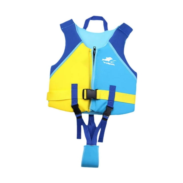 Chaleco salvavidas de flotación para niños, ideal para playa, navegación, niños y niñas. Azul