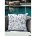 thumbnail image 4 of Waterproof Outdoor Throw Pillows with Inserts 18"x18", Blue White Spring Floral Soft Decorative Pillowcases for Couch Bedroom, Summer Botanical Birds Pillow Covers for Sofa Living Room, 4 of 8