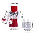 thumbnail image 5 of Manual Meat Grinder, 3-in-1 Vegetable Chopper, Hand Cranked Food Processor for Slicing Dicing Grating(Red), 5 of 6