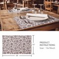 thumbnail image 3 of Placemats Set of 8, Purple Floral Woven Placemat, Linen Place Mats for Kitchen/Dining Tables, Spring Plants Flowers Vintage Rustic Washable Table Mats for Party, 3 of 8