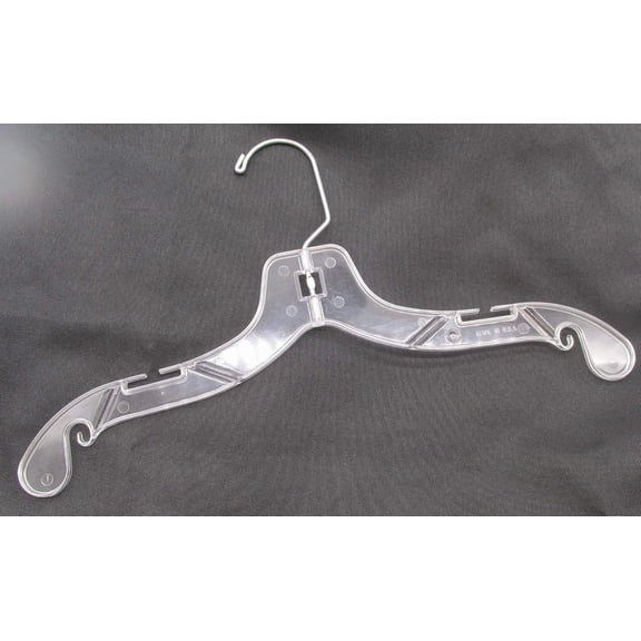 NAHANCO Plastic Junior Size Shirt Hanger w/Long Hook, Super Heavy Weight, 14 White (Pack of 100)