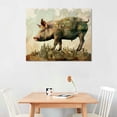 thumbnail image 2 of Orinice Pig Canvas Art Farmhouse Wall Decor, Pig Print Pig Wall Art Fine Art Canvas, Farm Animals Artwork Animal, Funny Pig Home Decor, Home Decor, Decor Canvas 20x16in, 2 of 6