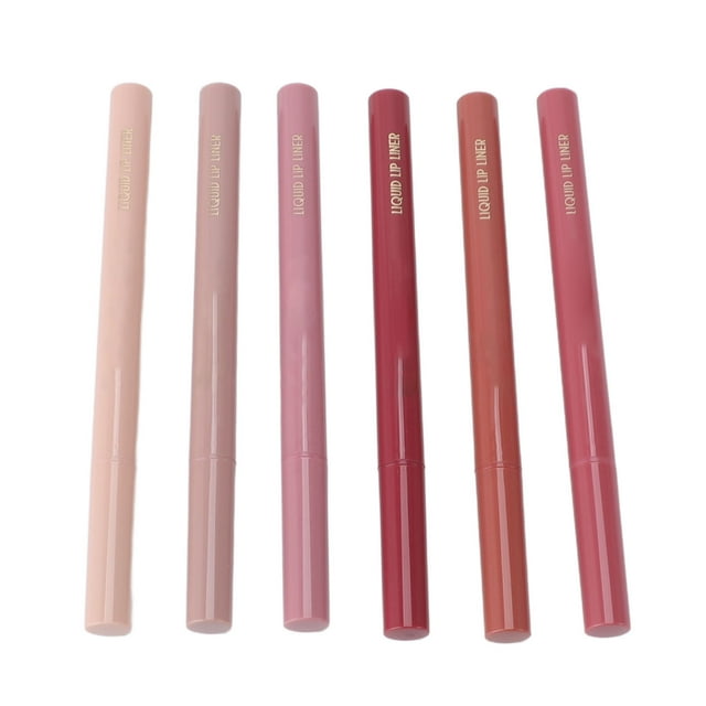 Delineador De Labios Líquido, Marcador De Delineador De Labios De Secado Rápido 6 Colores Hidratante 0,6 Ml Para Rendimiento