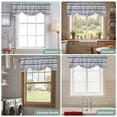 thumbnail image 6 of Tie Up Valances for Windows, Blue Brown Striped Adjustable Valance Curtains Window Treatment for Living Room, Farmhouse Stripes Modern Abstract Art Rod Pocket Kitchen Curtains & Drapes 42x12 Inch, 6 of 9