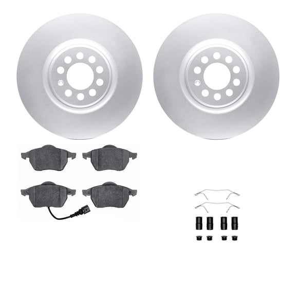 Dynamic Friction Company Front Geospec Brake Rotors with 5000 Advanced Brake Pads includes Hardware 4512-74106