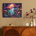 thumbnail image 4 of Pratyus Mushroom Forest Canvas Wall Decor for Bathroom Art Modern Prints Ready To Hang Room Home Decor 16x12in, 4 of 6