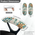 thumbnail image 6 of SCRAWLGOD Universal Computer Chair Slipcover with Arm Covers 4 Pieces Set Dustproof Non-Slip Desk Chair Cover Stain Resistant Gaming Chair Protector, Dragonfly Bohemian Flowers, 6 of 7