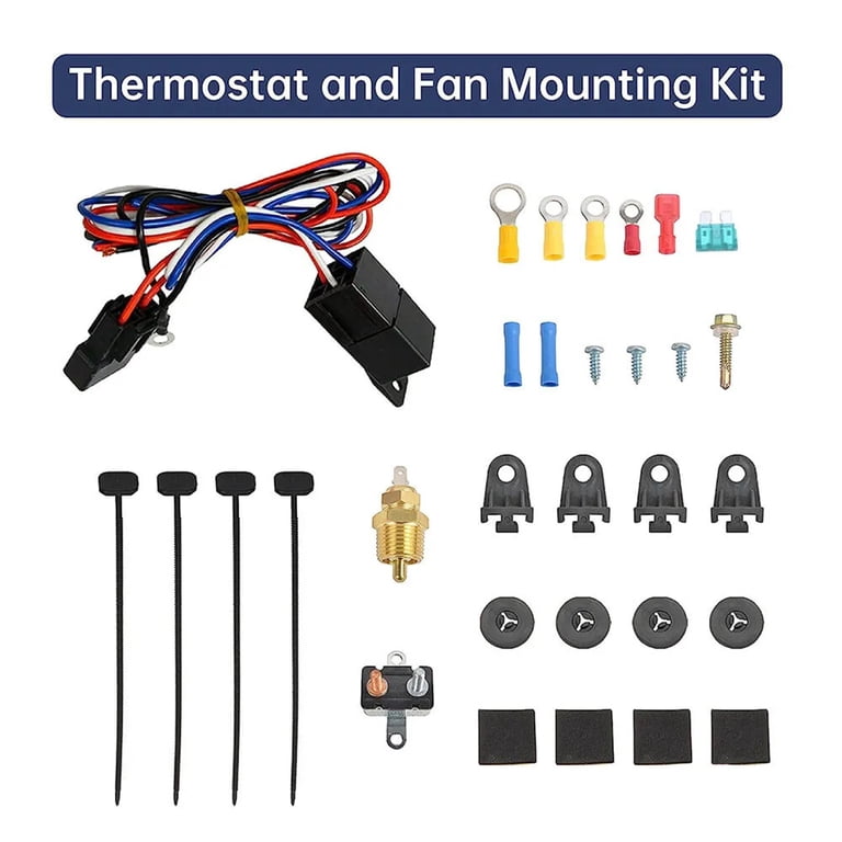 2PCS 10 Inch Slim Radiator Cooling Fans - 12V 80W Push/Pull Electric Fans With Mounting Kit, Red