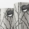 thumbnail image 3 of Exclusive Home Branches Linen Blend Grommet Top Curtain Panel Pair, 54"x96", Seafoam, 3 of 6