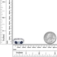 thumbnail image 6 of Gem Stone King 925 Sterling Silver Sky Blue Topaz and Blue Sapphire Engagement Ring for Women | 1.90 Cttw | Round 5MM | Gemstone November Birthstone | Size 7, 6 of 6
