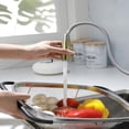 thumbnail image 5 of Cfowner Kitchen Faucet with Pull Down Sprayer, High Arc Single Handle Sink Faucet for Bar Laundry, 360°Swivel Spout, Gold, 5 of 8