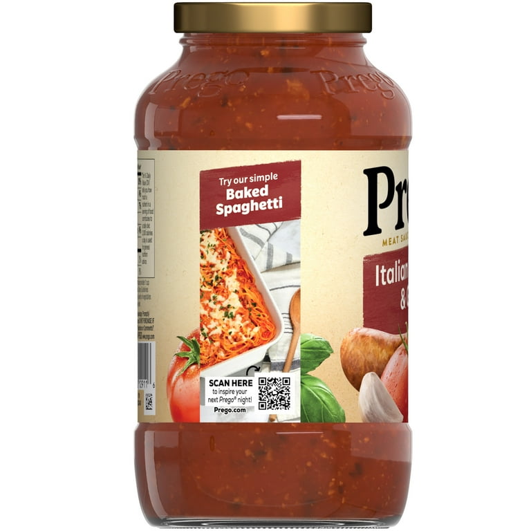 Prego Pasta Sauce Tomato Sauce with Italian Sausage & Garlic - 23.5oz 23.5  oz