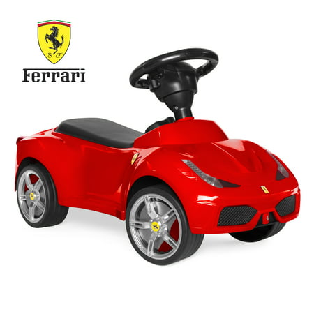 Best Choice Products Kids Toddlers Officially Licensed Ferrari 458 Sports Car Foot-to-Floor Ride-On Push Car Vehicle Scooter Buggy w/ Steering Wheel, Realistic Horn Sound - (Best Car Horn Sound)