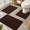 Brown-17"x24"+20"x32"+U Shape 20"x24", variant on Aqua Blue 17"x24"+20"x32"+U Shape 20"x24" Chenille Bathroom Rug Set