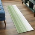 thumbnail image 3 of 2'x6' Rug Runners for Hallways Kitchen, Sage Green White Ombre Non Slip Entryway Beside Floor Carpet Runner, Country Modern Stripes Lines Washable Laundry Room Bedroom Throw Rugs Mat for Family Pet, 3 of 8