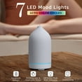 thumbnail image 2 of 200ML Ceramic Diffuser,Aromatherapy Diffuser,Essential Oil Diffuser with 7 Color Lights Auto Shut Off for Home Office Room,White (1/3/6/ON hrs Working time), 2 of 12