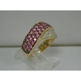 thumbnail image 2 of Rag Jewels 1.00 Ctw Round Cut Sapphire And White Diamond Wedding Anniversary Band Ring 14K Yellow Gold Plated 925 Sterling Silver 925 Sterling Silver -7.5, 2 of 4