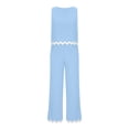thumbnail image 6 of YABCSAZ Summer Outfits for Women Sleeveless Loose Tank and Capri Wide Leg Pants Solid Color Casual Athletic Sportswear 2 Piece Outfits, 6 of 8