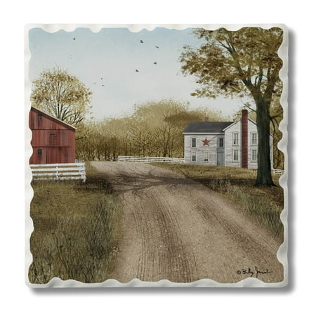

Absorbent Stone Tumbled Tile Coasters Homestead Set of 4