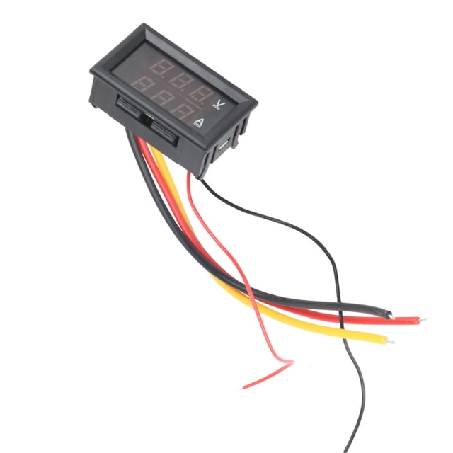 DC 0-300V Medidor de amperios de voltios de pantalla dual Medidor de amperímetro de corriente de voltaje digital Protección de polaridad inversa