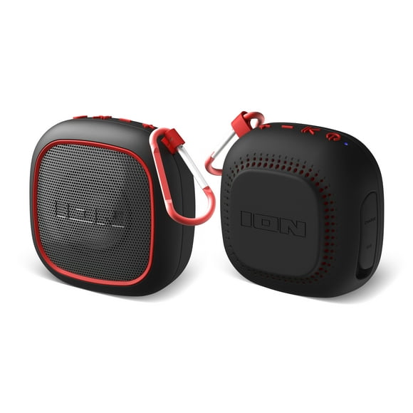 ION Audio Magnet Rocker Portable Bluetooth Speaker 2 Pack with Water Resistant, Black, iSP153