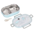 thumbnail image 4 of 304 Stainless Steel Lunch Box Compartment Liner Thermal Insulation Bento Lunch Box Illustration Style Leak Proof Container for Student Children Transparent Blue Fish, 4 of 5