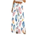 thumbnail image 2 of Women's Pants Clearance Under $10 Printed Pants With Elastic Waist Casual Loose Pockets Pants, 2 of 8