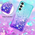 thumbnail image 3 of Case for FOXDOCK Samsung Galaxy A15 Glitter Zipper Wallet Case with Short Hand Strap, 3 of 5