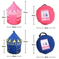 thumbnail image 3 of para Juguete para Niñas Castillo de Princesa Casa Interior / Exterior , Azul Hugo Kids Play Tent, 3 of 10