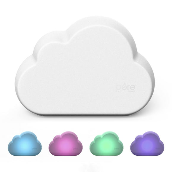 Pure Enrichment PureBaby Cloud Humidificateur Ultrasonique à Brume Fraîche - Brume Variable Silencieuse jusqu'à 24h, Veilleuse Colorée, Sans BPA, Idéal pour Bébé