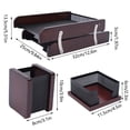 thumbnail image 3 of Retractable Office Desk Orgarnizer Set, 2 Tier Metal Mesh Document File Pens Storage Orgarnization Drawers with Note Box and Pen Holder Office Supplies Black, 3 of 7