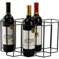 thumbnail image 4 of miduoduo-Metal Countertop Wine Rack, 9 Bottles Holder for Storage, Freestanding Modern Small Bottle Storage, Geometric Design Tabletop Rack for Cellar Bar Cabinet, Black, 4 of 4