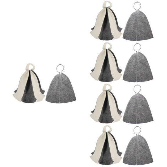 FRCOLOR 10 Pcs  Absorbent Felt Hats Lightweight Felt Hats Bathing Sauna Hats Supple Thick Sauna Hats
