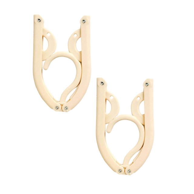 Multifunctional Plastic Folding Hanger Retractable Portable Travel Hangers Foldable Coat Hanger Folding Hangers For Traveling Space Saving Clothes Hangers Portable Travel Hanger
