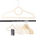 thumbnail image 4 of Premium Velvet Hanger (Pack of 30) by Closetry  | Extra Sturdy, Non-Slip Hanger, Strap Holder Notch, Belt, Tie, and Scarf Loop, Suit Hanger, Dress Hanger, Shirt Hanger, Coat Hanger, Black/Ivory, 4 of 4