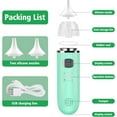 thumbnail image 2 of BreaDeep Baby Nasal Aspirator - Battery Powered Nose Cleaner with 3 Suction Levels for Newborn Infant Toddlers Kids for First Aid Kits & Nurseries (Green), 2 of 7