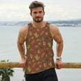 thumbnail image 6 of Gukieu Cute Armadillos Print Men's Quick Dry Fitness Vest, Round Neck Sleeveless Fitness Bodybuilding Top-XX-Large, 6 of 7