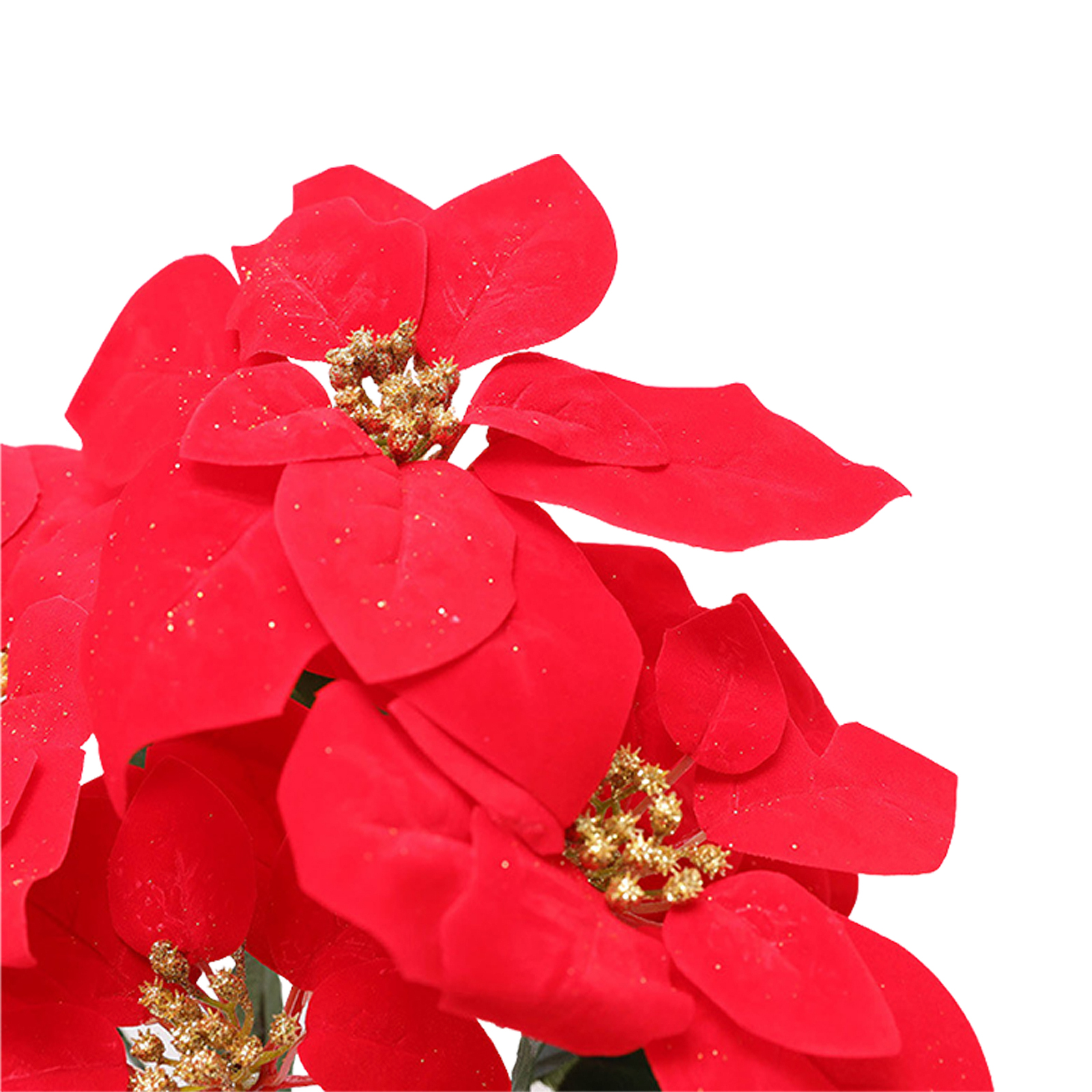 Artificial Red Poinsettia Potted Plant,Poinsettia Plant Artificial  Poinsettia Bonsai,Fake Poinsettia Plant Christmas Flowers Decorations in Pot,  19.7in,1PC 