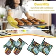 thumbnail image 5 of Sikiie Whimsical Treehouse Painting Oven Mitts and Pot Holders, Silicone Oven Gloves, Heat Resistant Oven Mitts 4Pcs Set, 5 of 6
