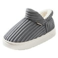 thumbnail image 2 of Chenyee Corduroy Fuzzy Slipper Booties for Women Men Platform Cozy Stylish Winter Slip On Fluffy House Shoe, 2 of 8