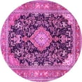 thumbnail image 1 of Ahgly Company Indoor Round Persian Pink Traditional Area Rugs, 3' Round, 1 of 4