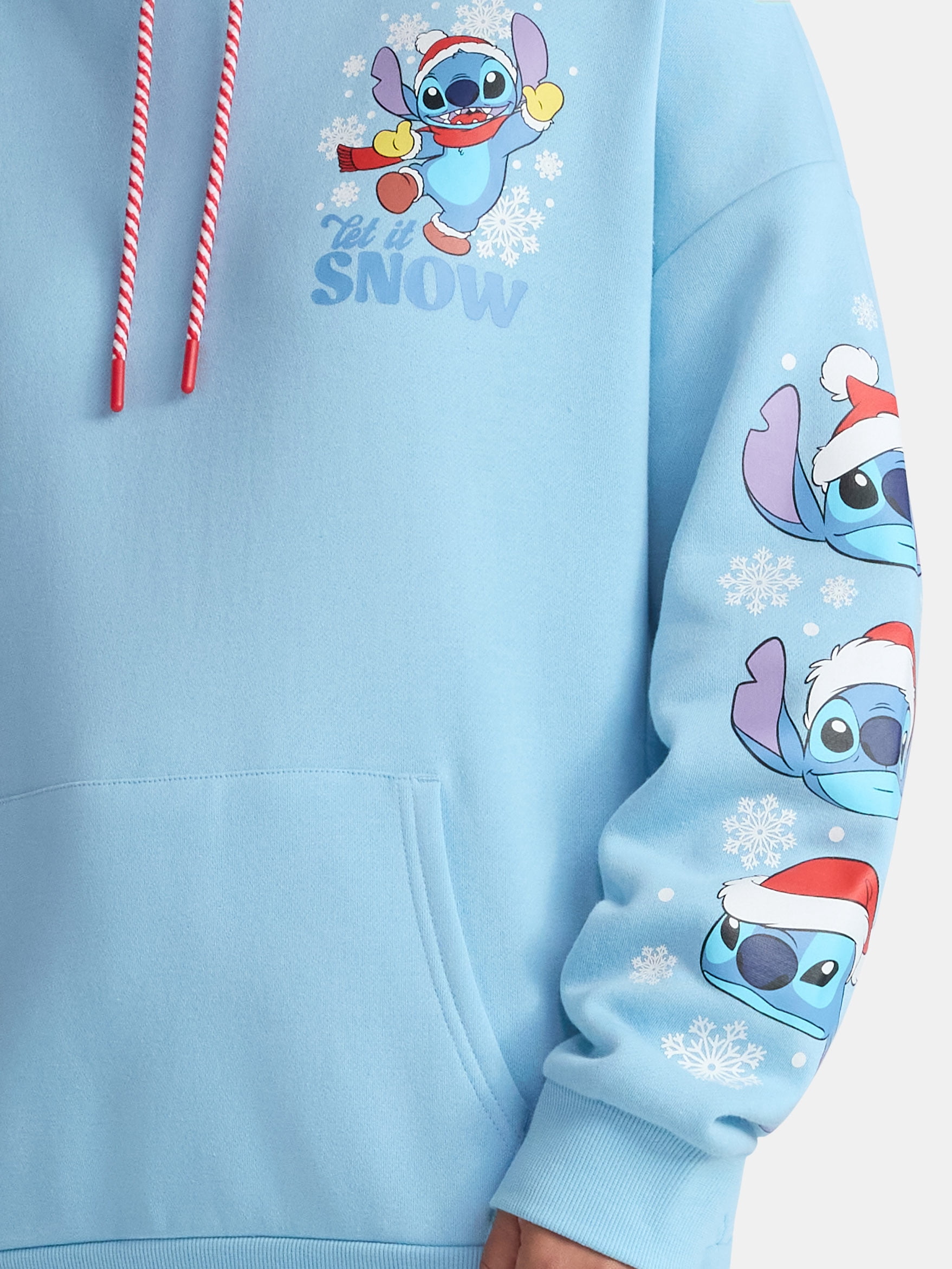 Disney Stitch Women's Holiday Graphic Hoodie with Long Sleeves, Sizes XXS–2XL